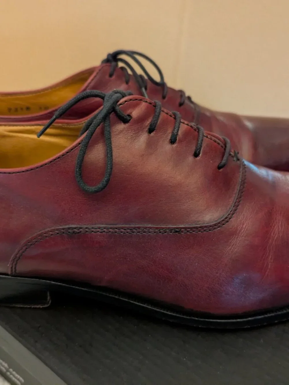 Mercanti Fiorenti Men's Shoes Burgendy Made in Italia Size 10